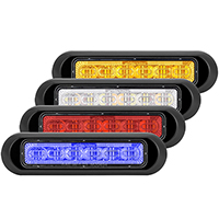 Surface Mount Warning Quad Color 24 LED Red/Blue/Amber/White Clear Lens