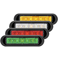 Surface Mount Warning Quad Color 24 LED Red/Green/Amber/White Clear Lens