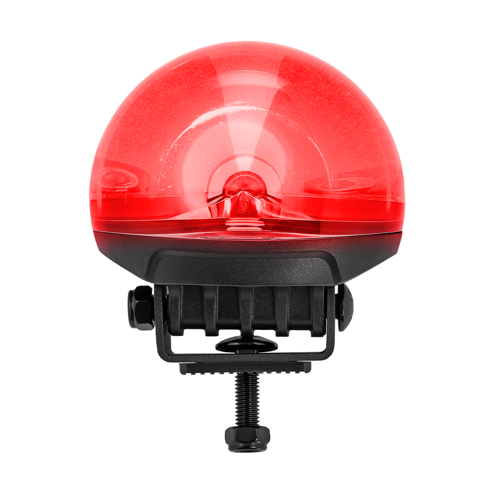 Boundary Lamp - Red Clear Lens - Arc Beam